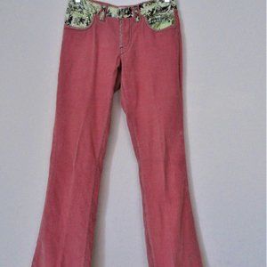Custo Barcelona Vintage Style Pink Corduroy Pants